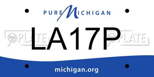 LA17P Michigan License Plate