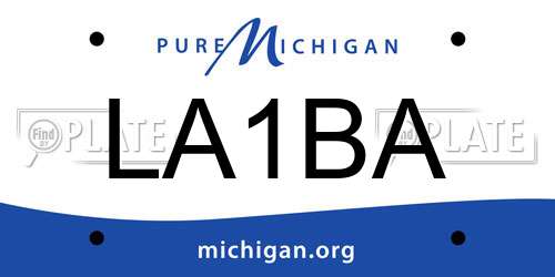 LA1BA Michigan License Plate