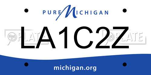 LA1C2Z Michigan License Plate