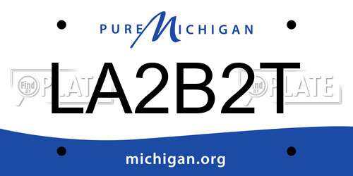 LA2B2T Michigan License Plate