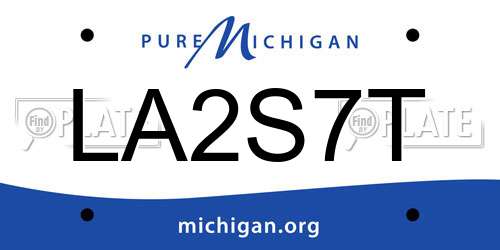 LA2S7T Michigan License Plate