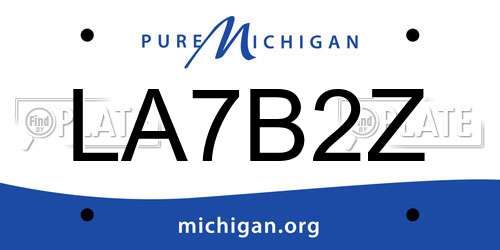 LA7B2Z Michigan License Plate
