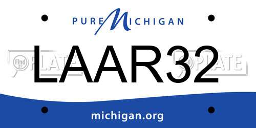 LAAR32 Michigan License Plate