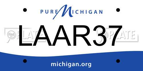 LAAR37 Michigan License Plate