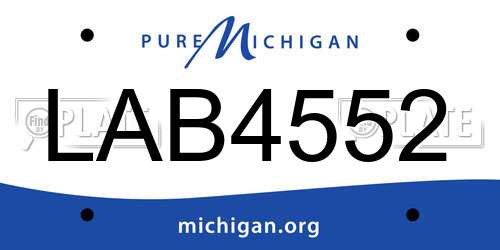LAB4552 Michigan License Plate