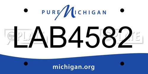 LAB4582 Michigan License Plate