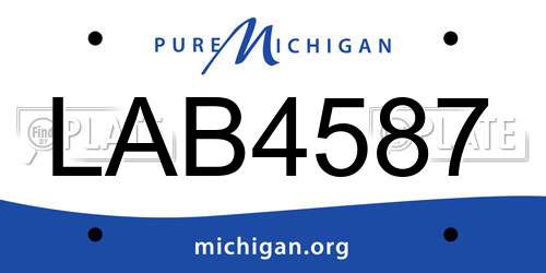 LAB4587 Michigan License Plate