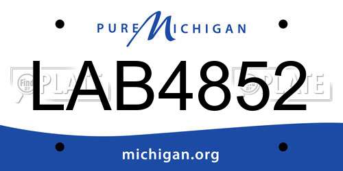 LAB4852 Michigan License Plate