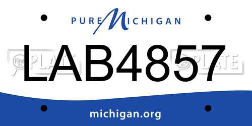 LAB4857 Michigan License Plate