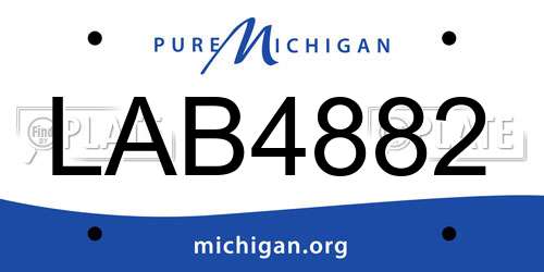 LAB4882 Michigan License Plate