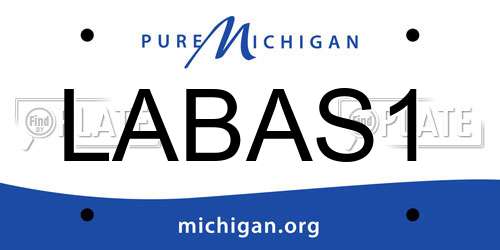 LABAS1 Michigan License Plate