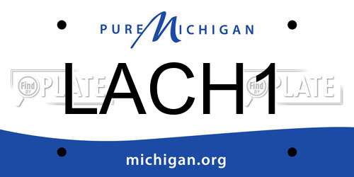 LACH1 Michigan License Plate