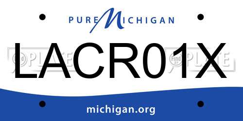 LACR01X Michigan License Plate