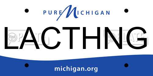 LACTHNG Michigan License Plate