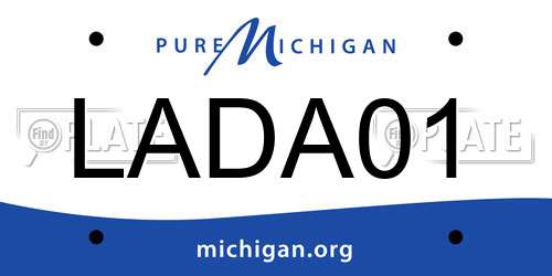 LADA01 Michigan License Plate