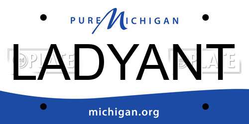 LADYANT Michigan License Plate