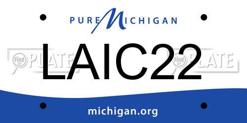 LAIC22 Michigan License Plate