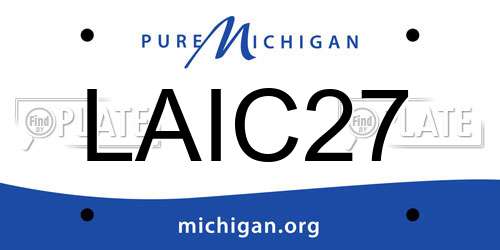 LAIC27 Michigan License Plate