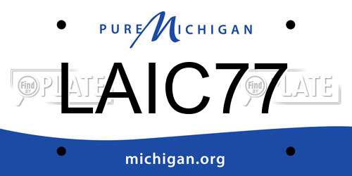 LAIC77 Michigan License Plate