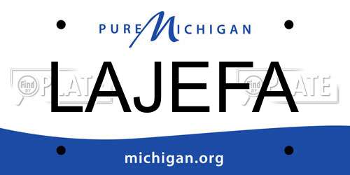 LAJEFA Michigan License Plate