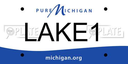 LAKE1 Michigan License Plate