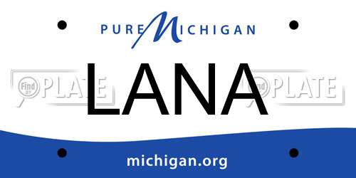 LANA Michigan License Plate
