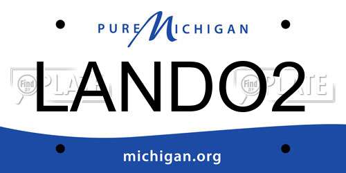 LANDO2 Michigan License Plate