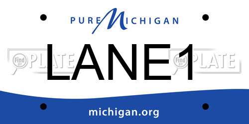 LANE1 Michigan License Plate