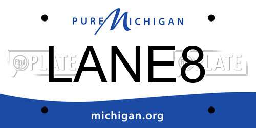 LANE8 Michigan License Plate