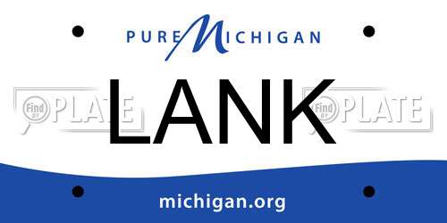 LANK Michigan License Plate