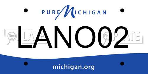 LANO02 Michigan License Plate
