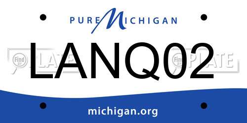 LANQ02 Michigan License Plate