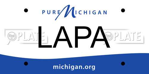 LAPA Michigan License Plate