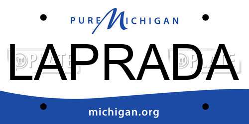 LAPRADA Michigan License Plate