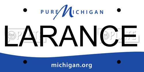 LARANCE Michigan License Plate