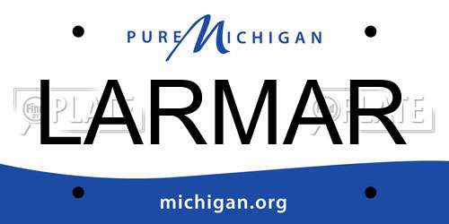 LARMAR Michigan License Plate