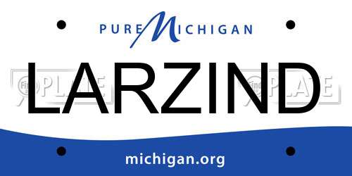 LARZIND Michigan License Plate