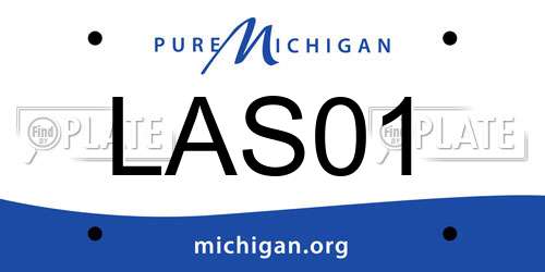 LAS01 Michigan License Plate