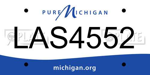LAS4552 Michigan License Plate