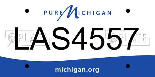 LAS4557 Michigan License Plate