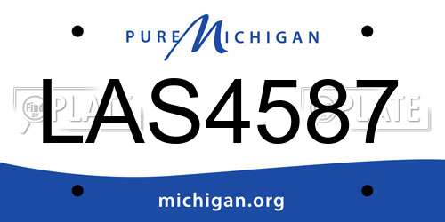 LAS4587 Michigan License Plate