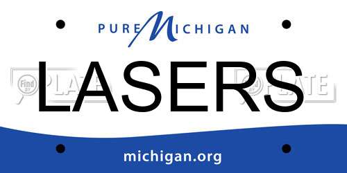 LASERS Michigan License Plate