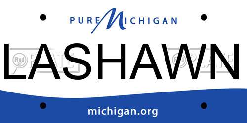 LASHAWN Michigan License Plate