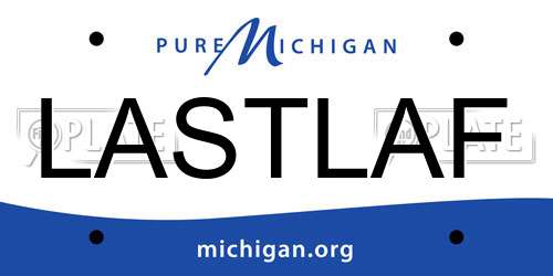 LASTLAF Michigan License Plate