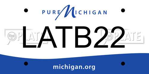 LATB22 Michigan License Plate