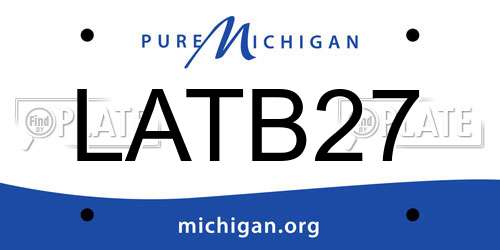 LATB27 Michigan License Plate
