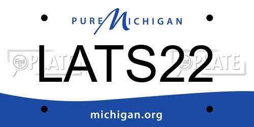 LATS22 Michigan License Plate
