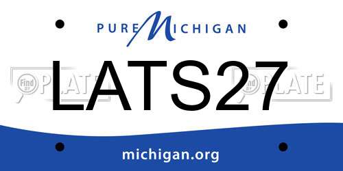 LATS27 Michigan License Plate