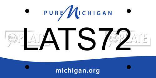 LATS72 Michigan License Plate