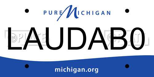 LAUDAB0 Michigan License Plate